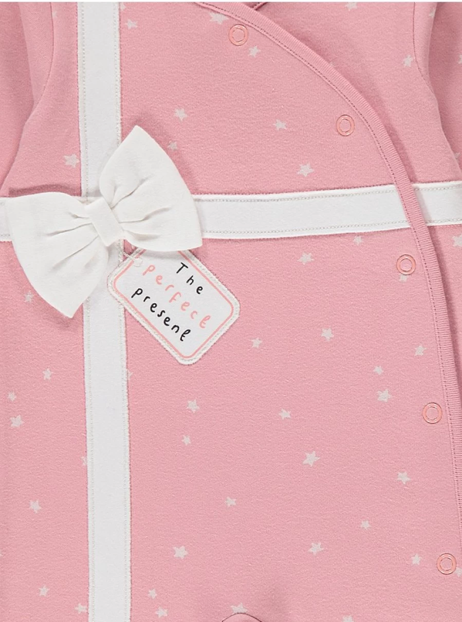"George at Asda Baby Pink Sleepsuit – The Perfect Gift for Newborns"