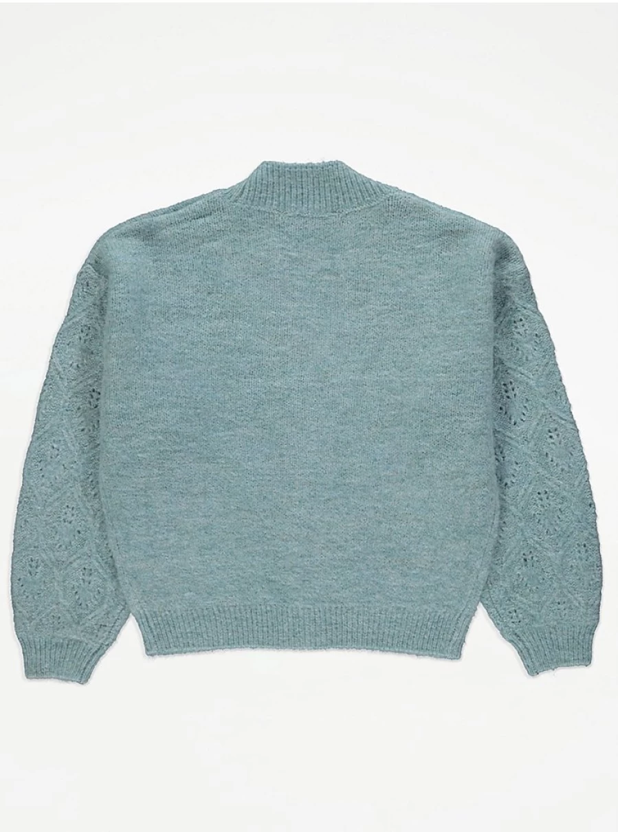 "George at Asda Kids Turquoise Pointelle Boxy Fit Cardigan Review"