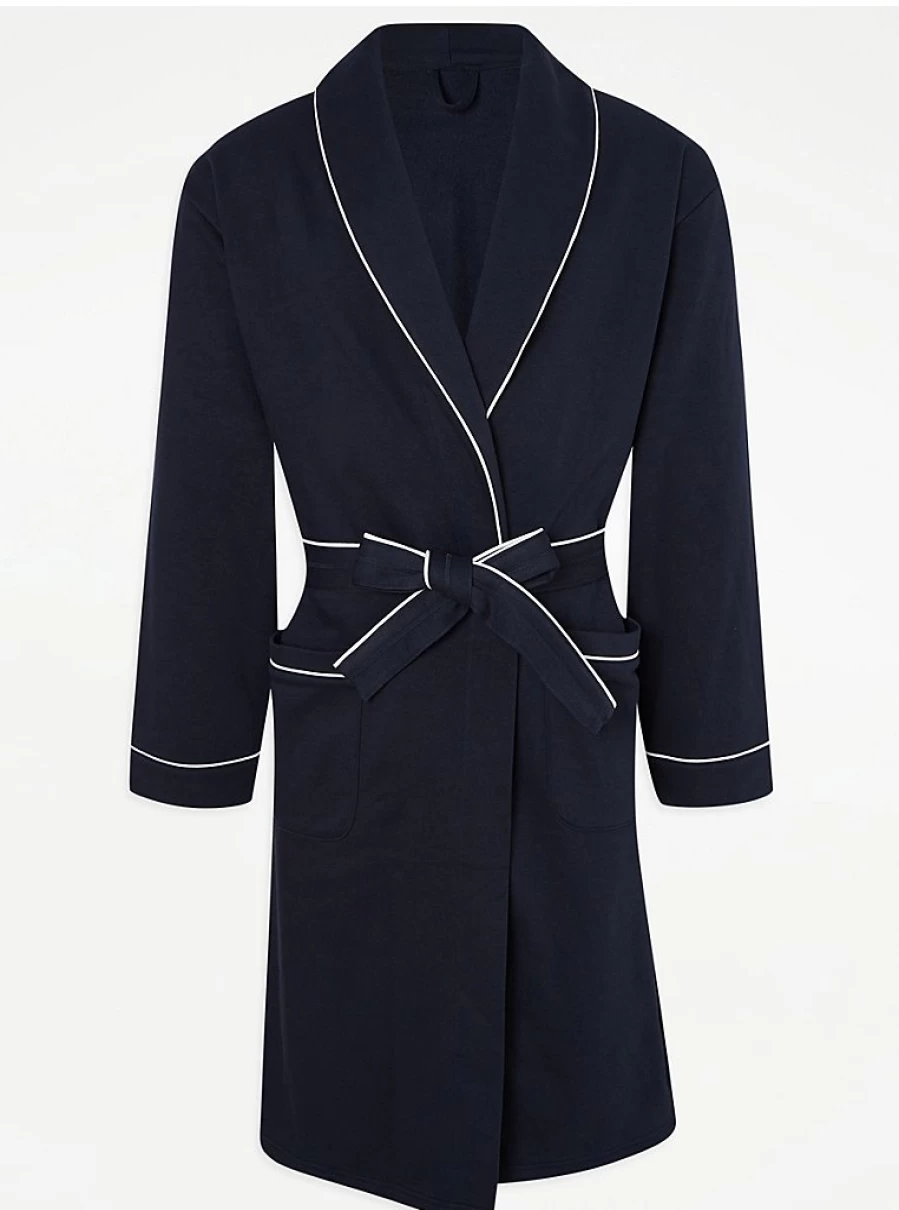 Men's Navy Longline Dressing Gown by George at Asda – Comfort & Style Review