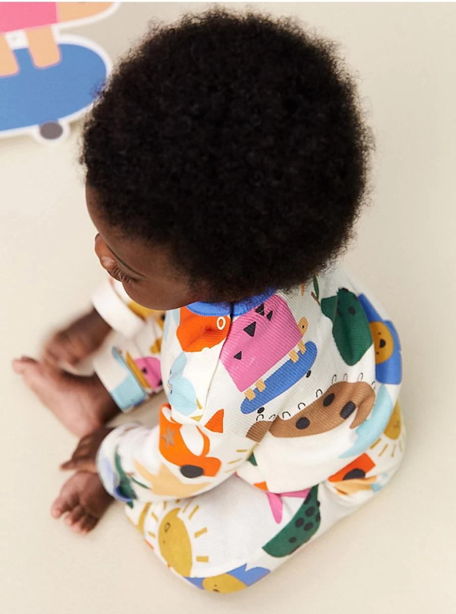 George at Asda Baby Girls' 3-Pack Ribbed Long Sleeve Tops - Soft Comfortable Essentials