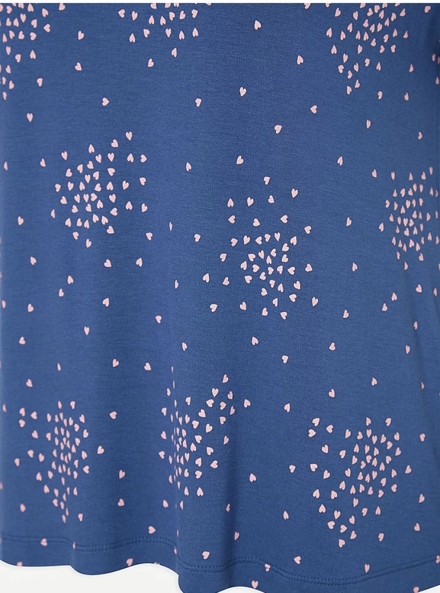 "George at Asda Blue Heart Print Pyjama Top - Women's Sleepwear & Lingerie Review"