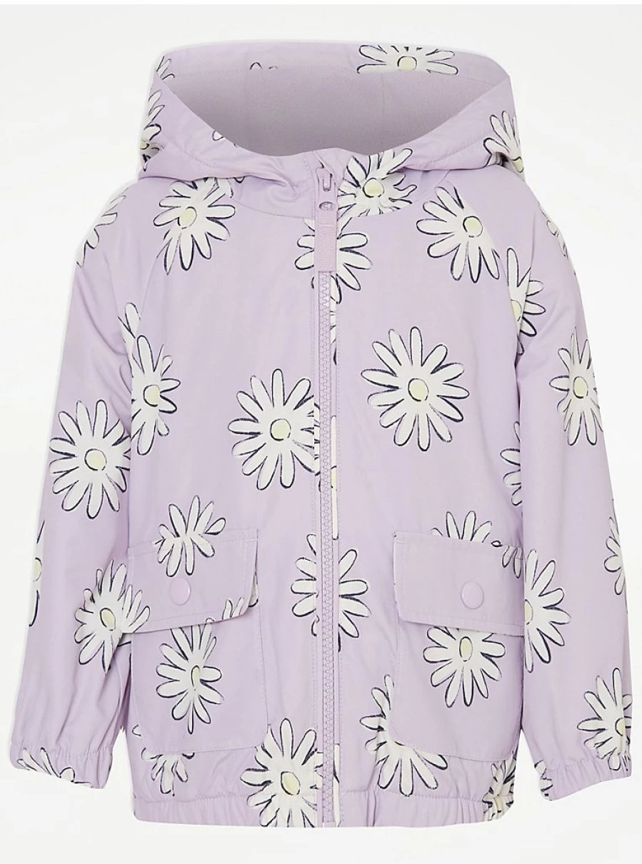 "George at Asda Lilac Daisy Lightweight Mac Jacket for Kids – Reviews & Features"