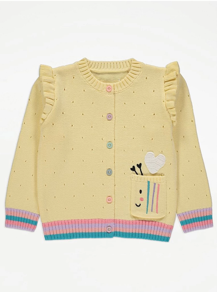 "George at Asda Kids' Yellow Knitted Bee Cardigan – Soft & Cute Review"