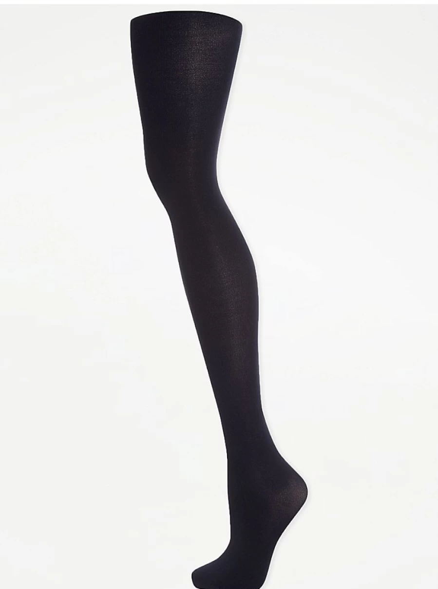 George at Asda Black 150 Denier Opaque Tights for Women - Comfortable & Stretchy Lingerie Tights