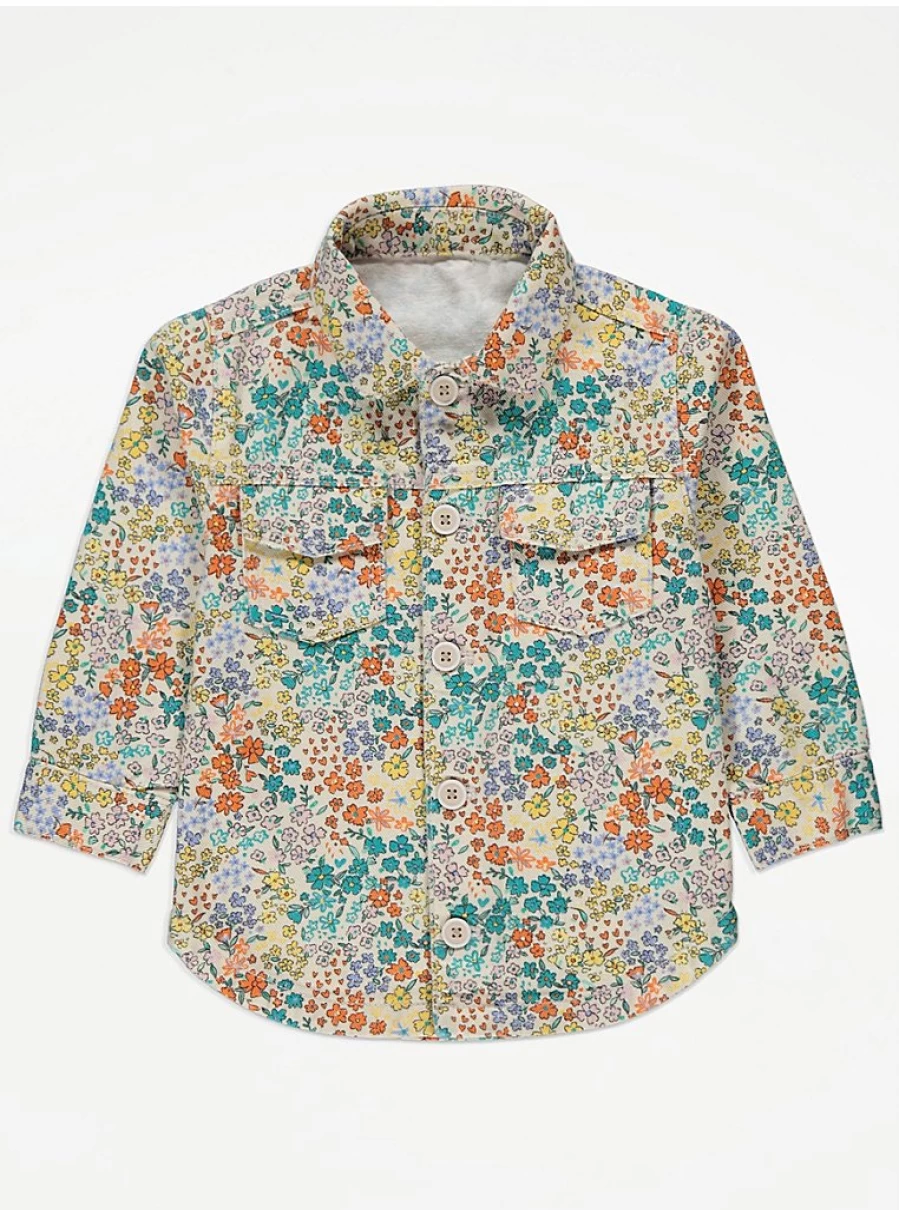 "George at Asda Kids Floral Denim Shacket Review: Stylish & Comfortable"