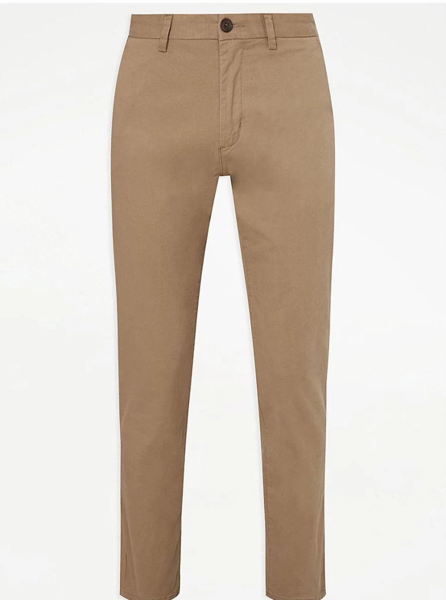 Men's Tan Slim Fit Chinos by George at Asda | Comfort & Style Review