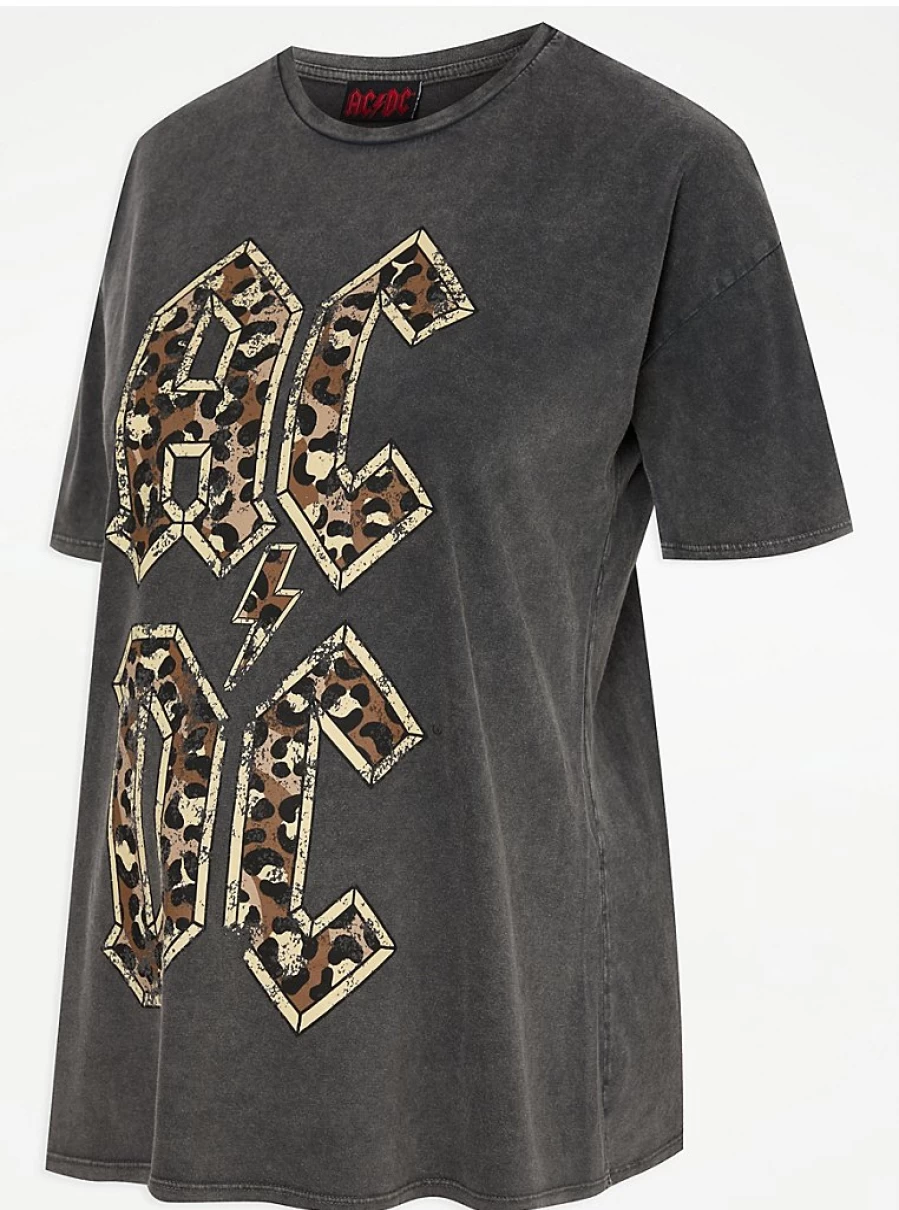 Baby's Acid Wash Short Sleeve T-Shirt - George at Asda Maternity AC/DC Style