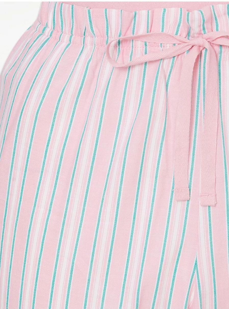 "George at Asda Pink Striped Woven Pyjama Pants | Women's Sleepwear & Lingerie"