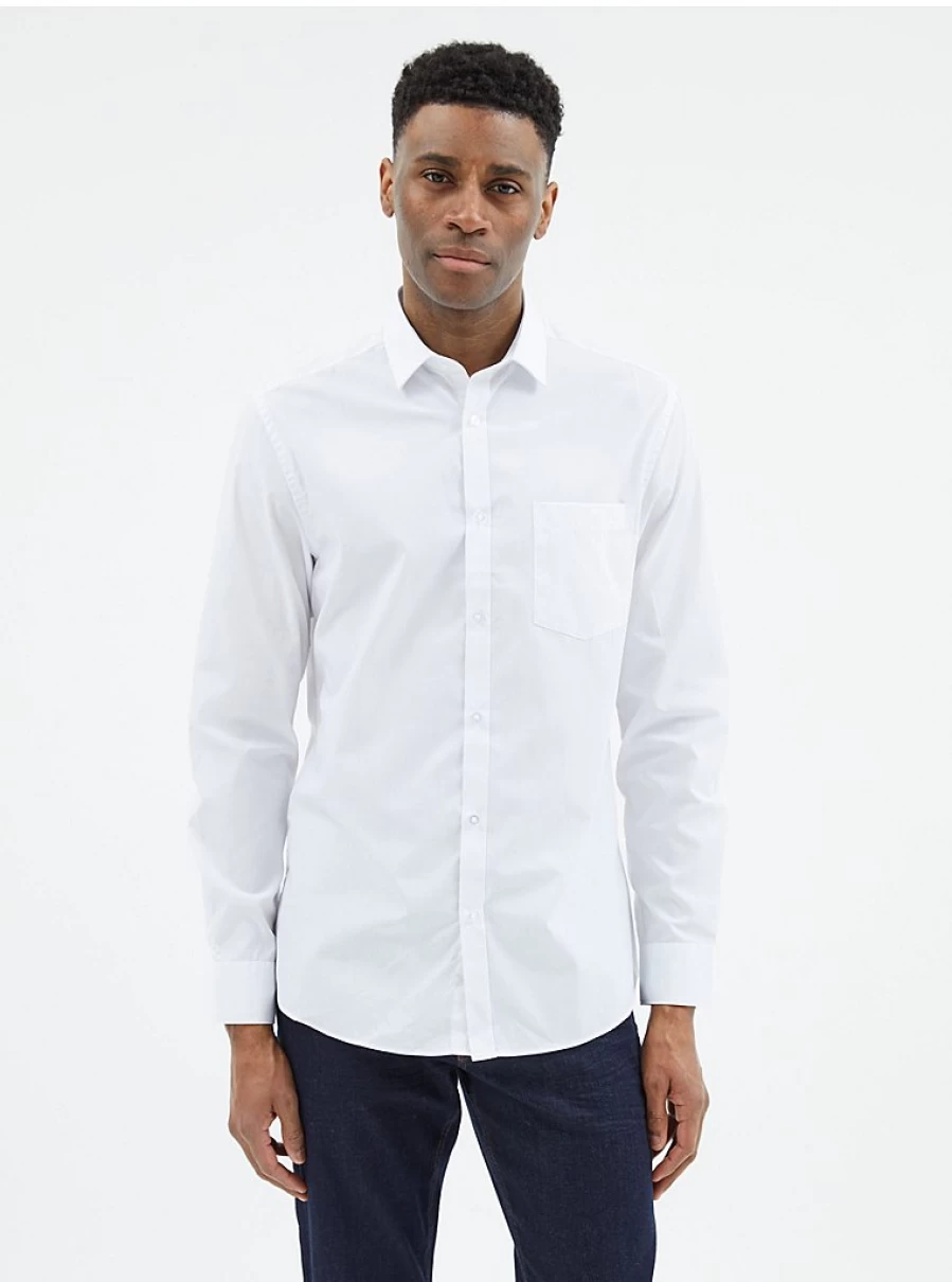 "George at Asda Boys' White Long Sleeve Slim Fit Formal Shirt – Reviews & Sizing Guide"