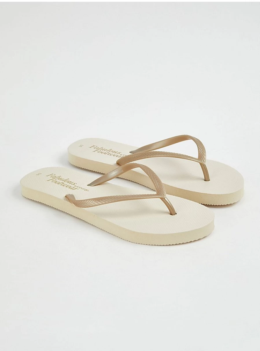 Women's Gold Flip Flops by George at Asda | Comfortable & Stylish Sandals