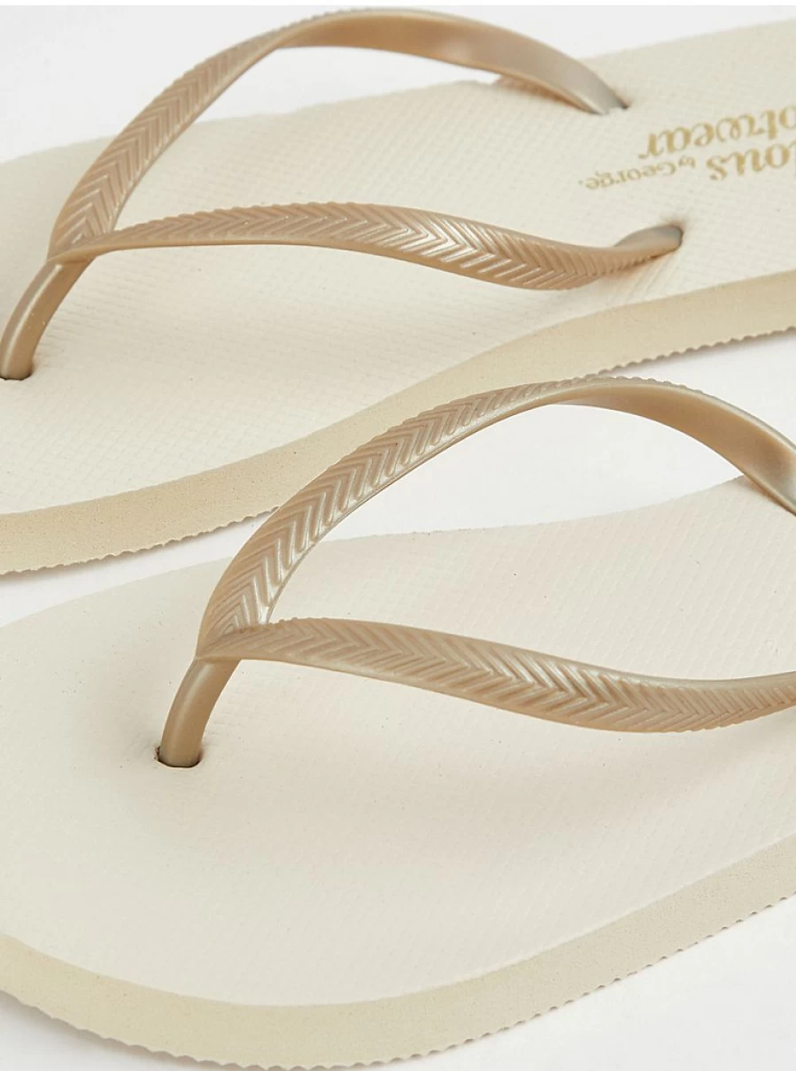 Women's Gold Flip Flops by George at Asda | Comfortable & Stylish Sandals