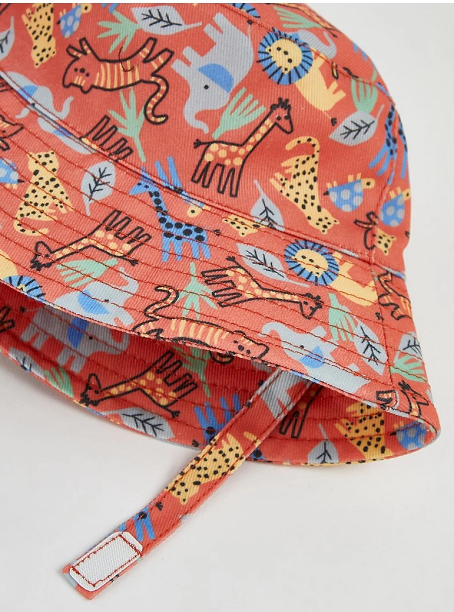 "George at Asda Baby Safari Bucket and Keppi Hat 2-Pack Set for Infants"