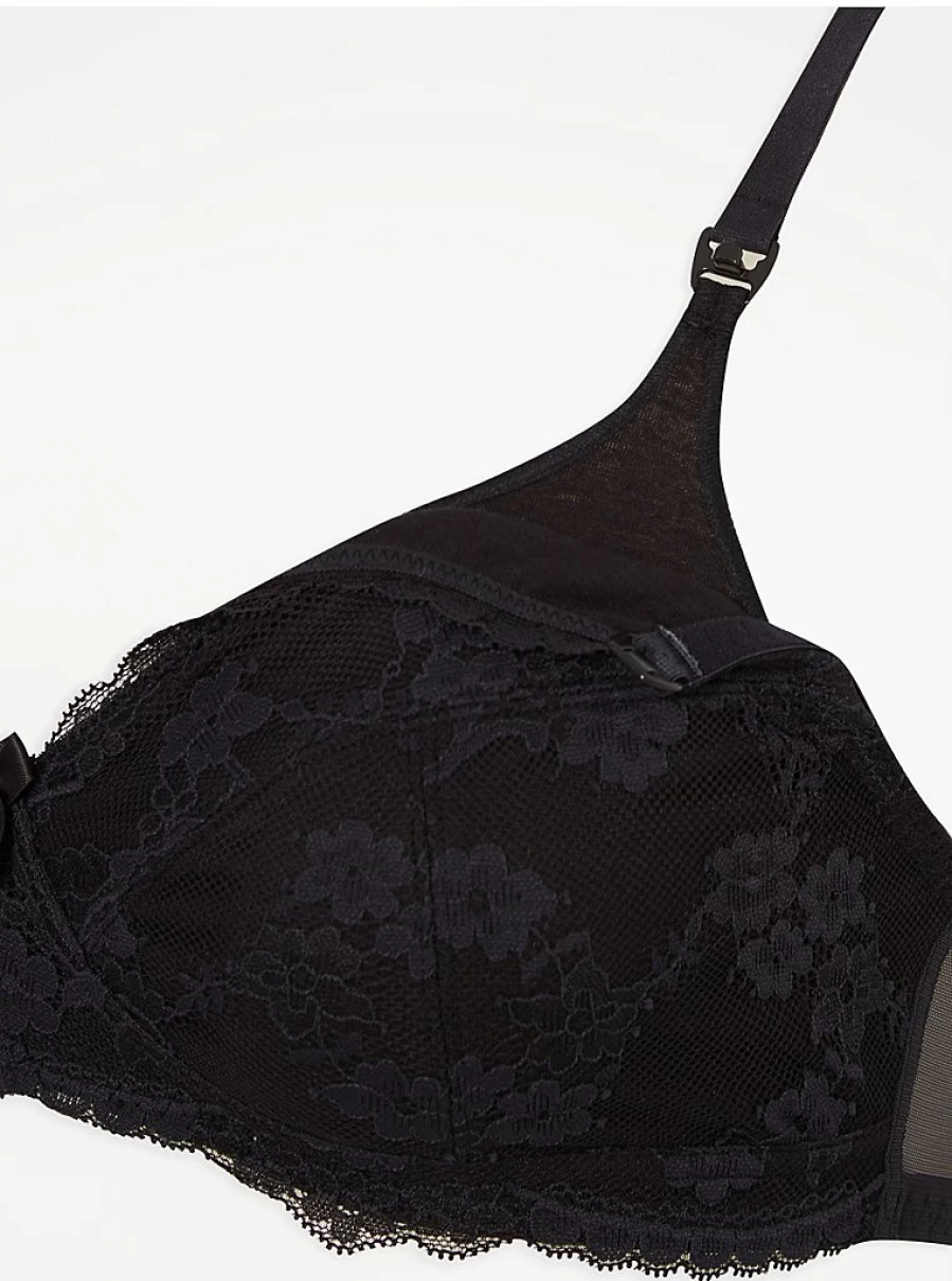 George at Asda Women's Lace Non-Padded Maternity & Nursing Bras 2-Pack - Comfortable Breastfeeding lingerie