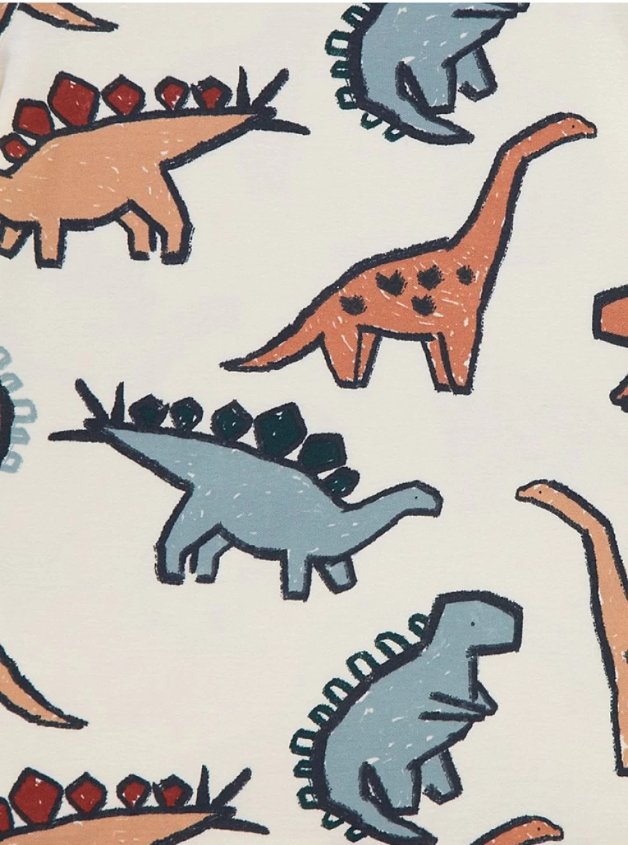 Boys' Cream Dinosaur Print Short Pyjamas | George at Asda Kids Sleepwear
