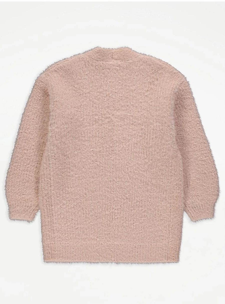 "George at Asda Kids Pink Sparkle Knitted Longline Cardigan Review | Cozy & Stylish"