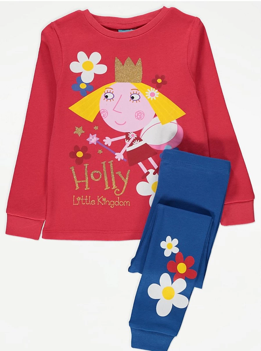 George at Asda Kids' Ben & Holly Little Kingdom Long Sleeve Pyjamas - Comfortable & Fun Sleepwear