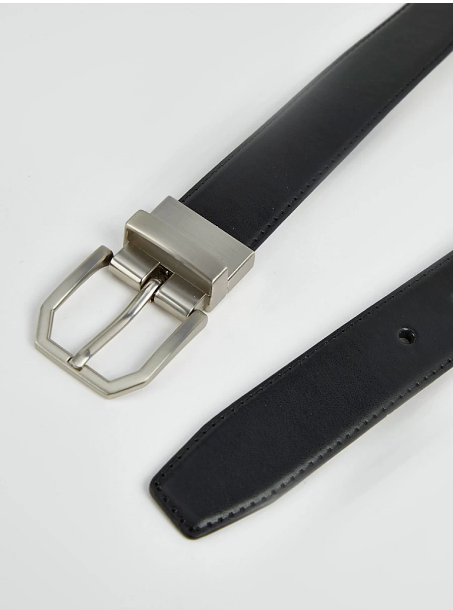 Men's Reversible Faux Leather Belt by George at Asda – Stylish & Durable Design