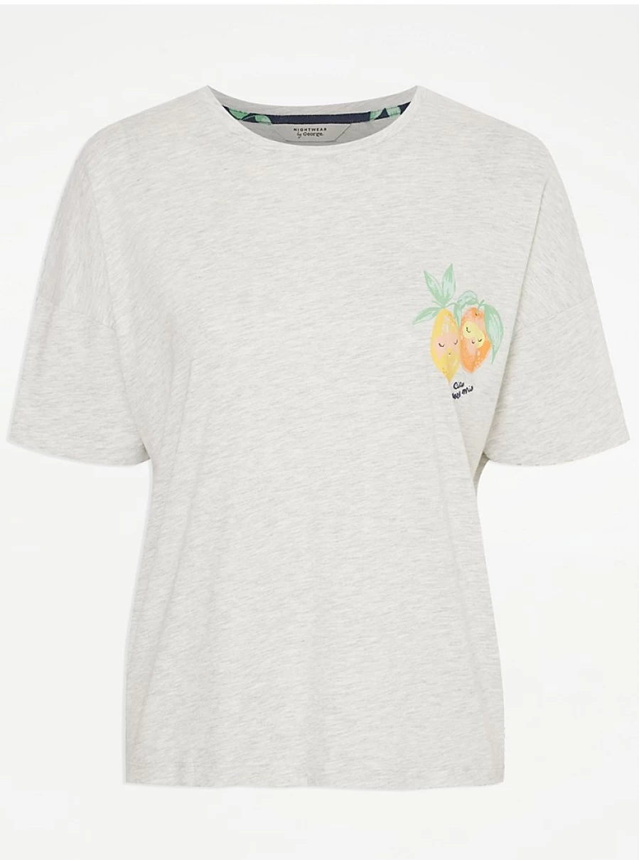 "George at Asda Women's Lemon Print Short Sleeve Pyjama Set - Comfortable Sleepwear & Loungewear"