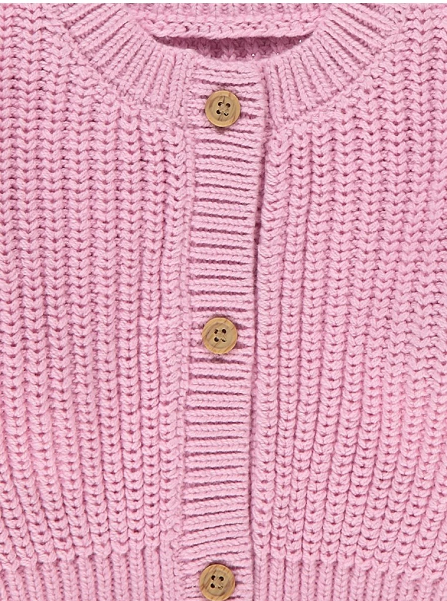 "George at Asda Baby Pink Chunky Rib Knit Cardigan Review: Soft & Cozy"