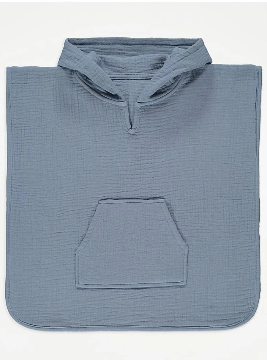 "George at Asda Baby Slate Blue Cheesecloth Poncho – Soft & Comfortable Review"