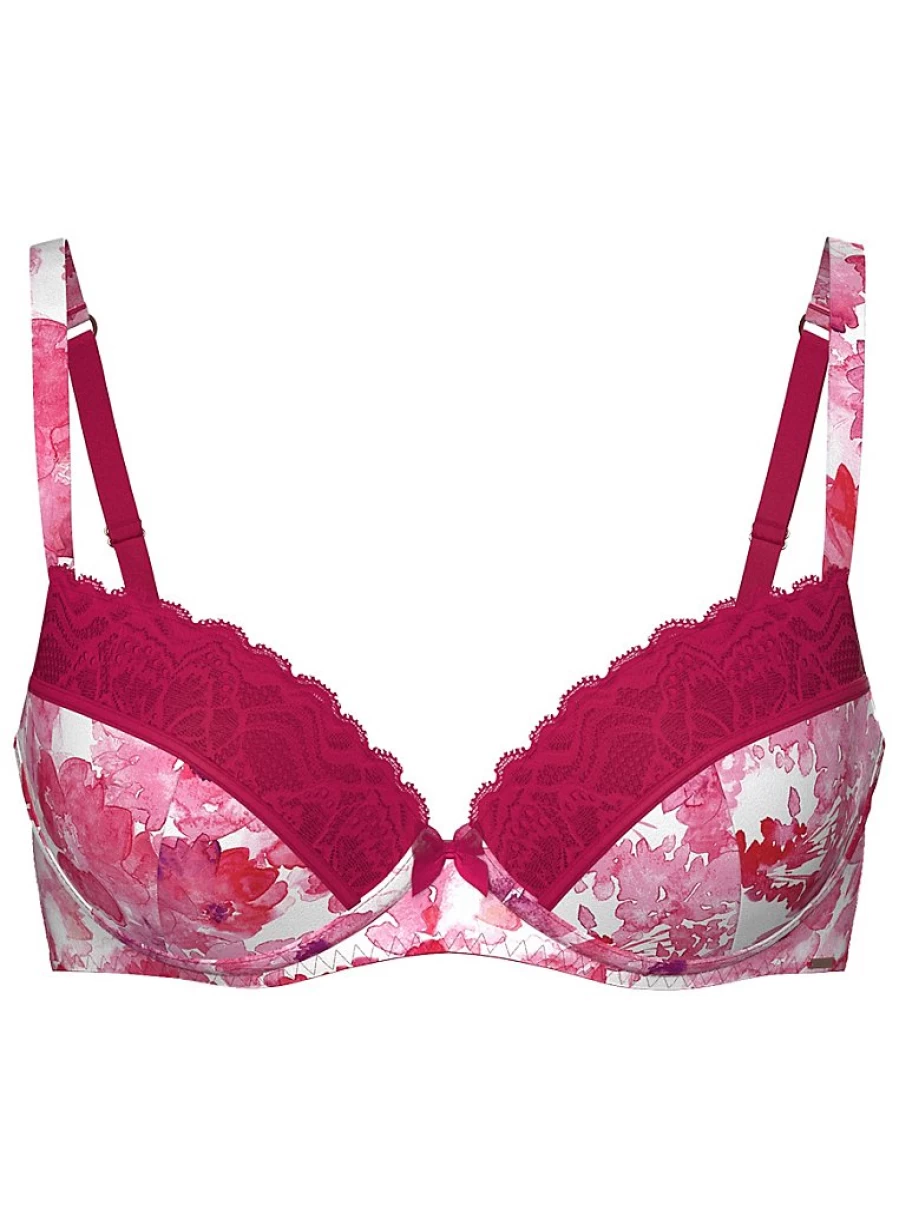 "George at Asda Women's Entice Pink Floral Satin Padded T-Shirt Bra – Comfortable Lingerie Review"