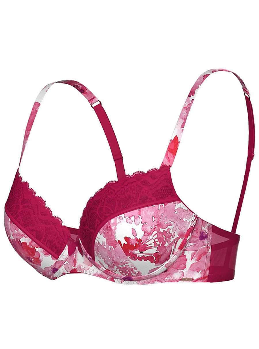 "George at Asda Women's Entice Pink Floral Satin Padded T-Shirt Bra – Comfortable Lingerie Review"