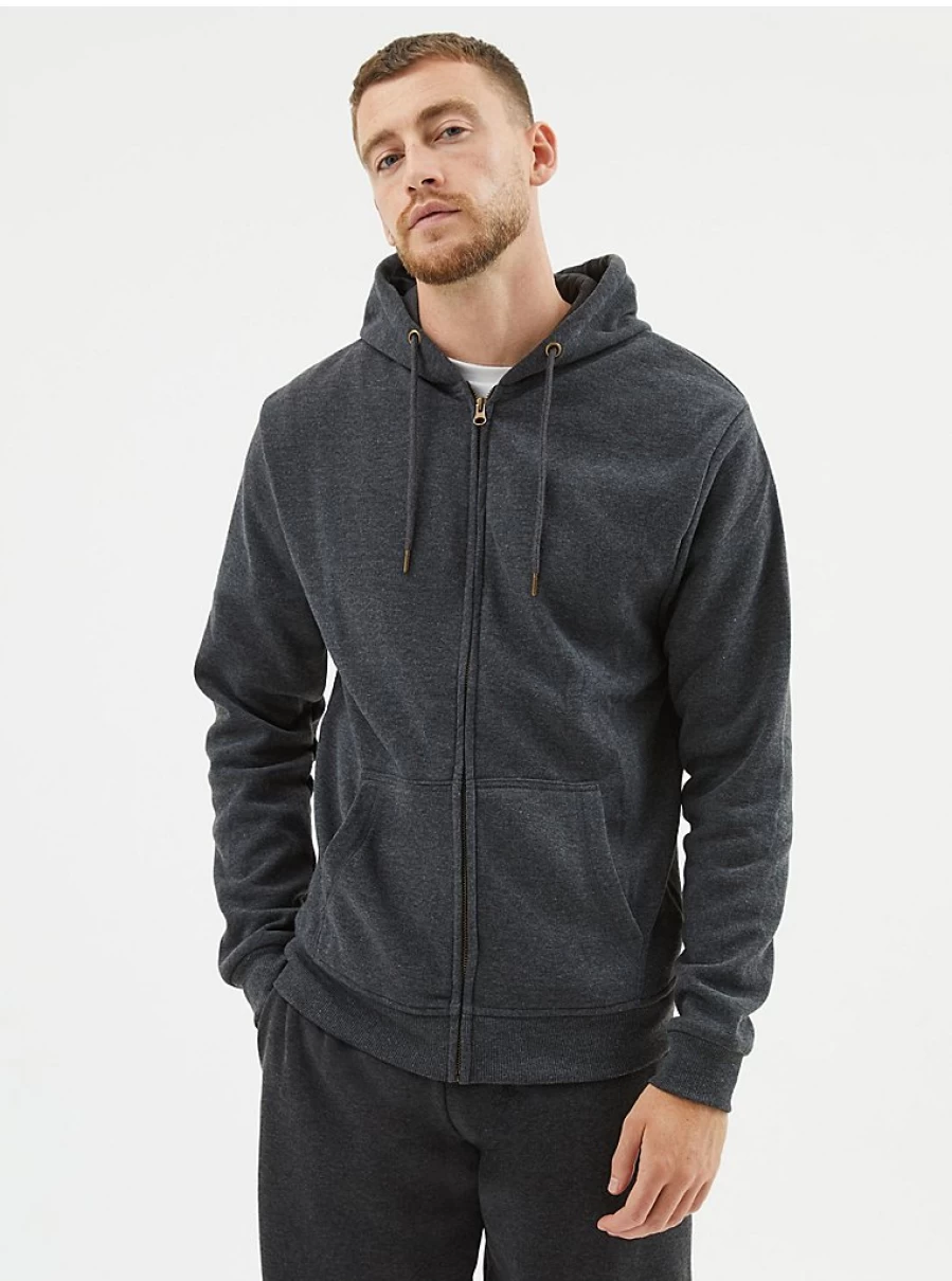 George at Asda Boys' Grey Zip Up Hoodie | Comfortable & Stylish Pullover Jacket