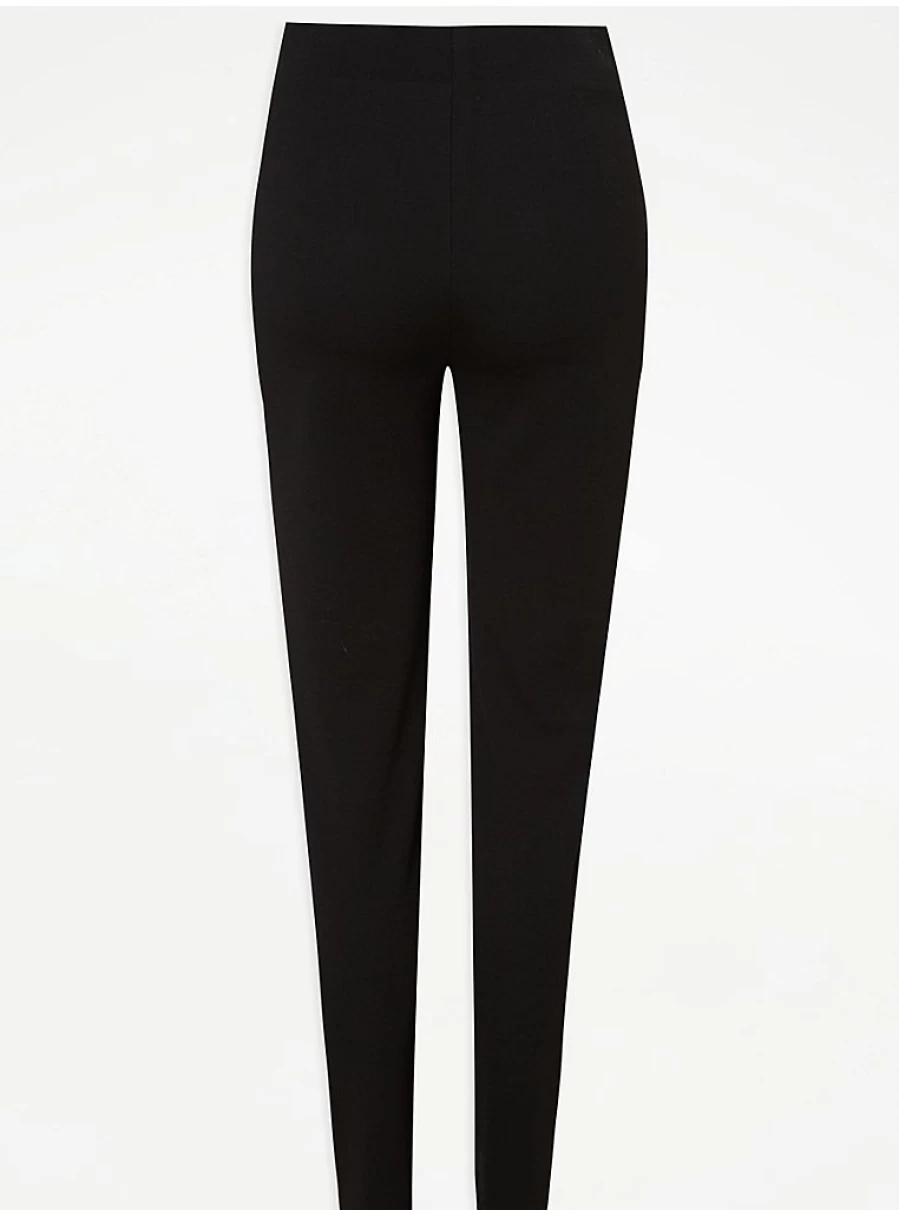 "George at Asda Black Slim Leg Jersey School Trousers for Senior Girls – Comfortable & Stylish"
