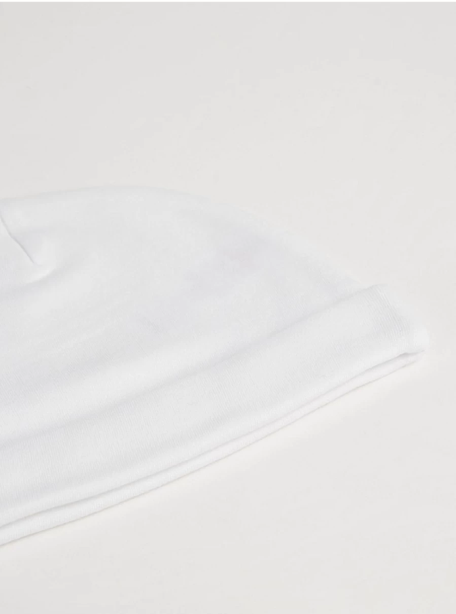 George at Asda Baby Cotton Newborn Hats 2-Pack - Soft White Infant Hats for Newborns