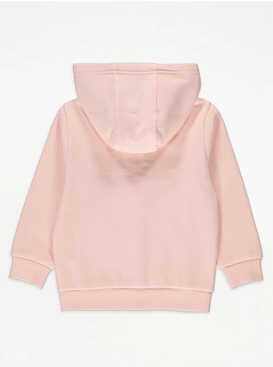 "George at Asda Kids Light Pink Zip Up Hoodie | Soft & Stylish Pullover for Children"