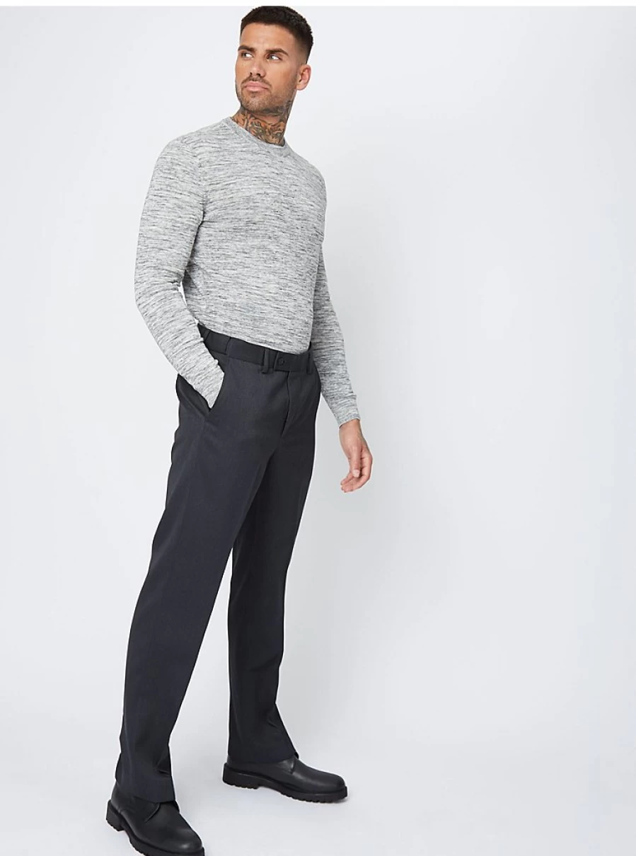 Boys' Regular Fit Charcoal Active Waist Trousers | George at Asda