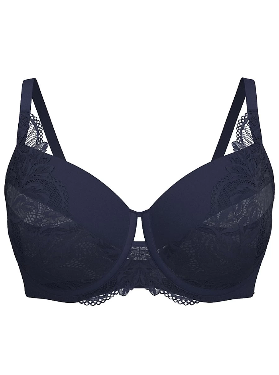 "George at Asda Women's Entice Navy Floral Lace Non-Padded Bra | Comfortable Lingerie Review"