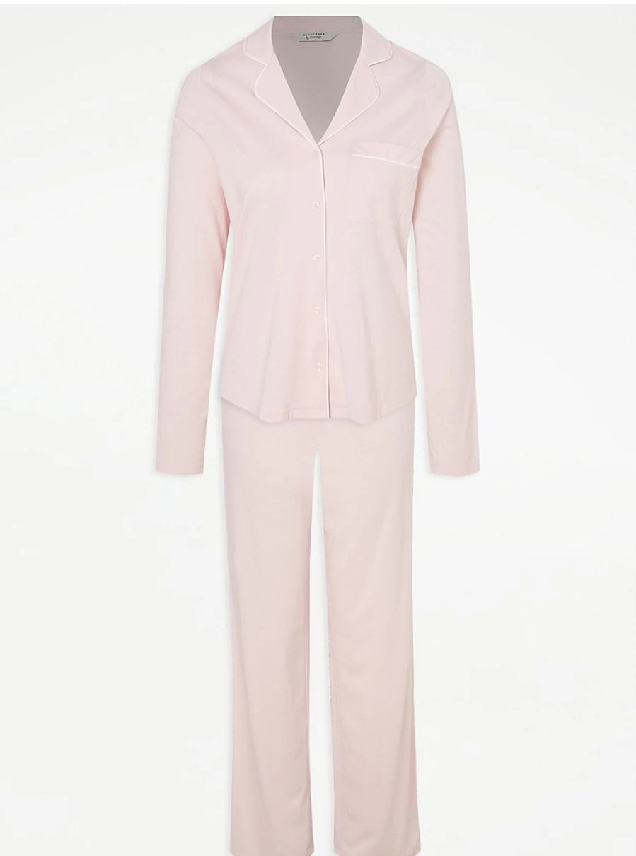 "George at Asda Pink Shirt Pyjamas for Women | Comfortable Sleepwear & Loungewear"