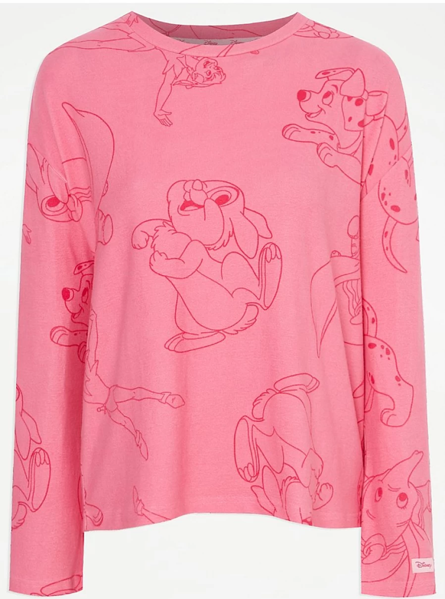 Disney Pink Soft Touch Pyjamas with Classic Characters | George at Asda Sleepwear