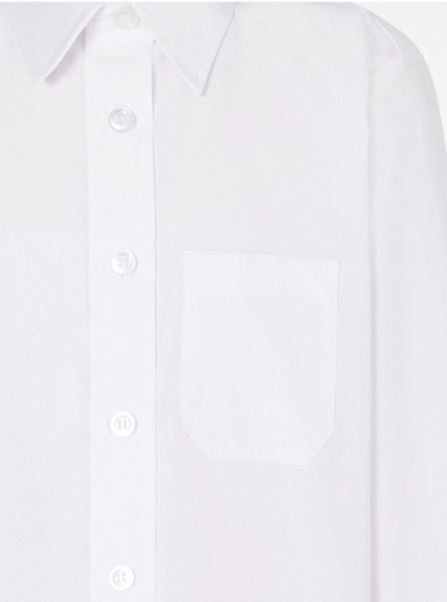 "George at Asda Girls' Plus Size White Long Sleeve School Shirts 2-Pack – Comfort Fit Uniform Tops"