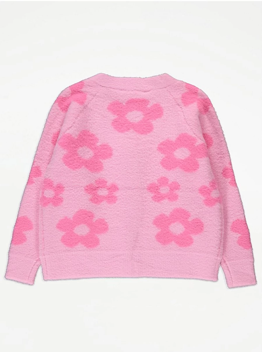 "George at Asda Kids' Bright Pink Floral Cardigan | Soft & Stylish Review"
