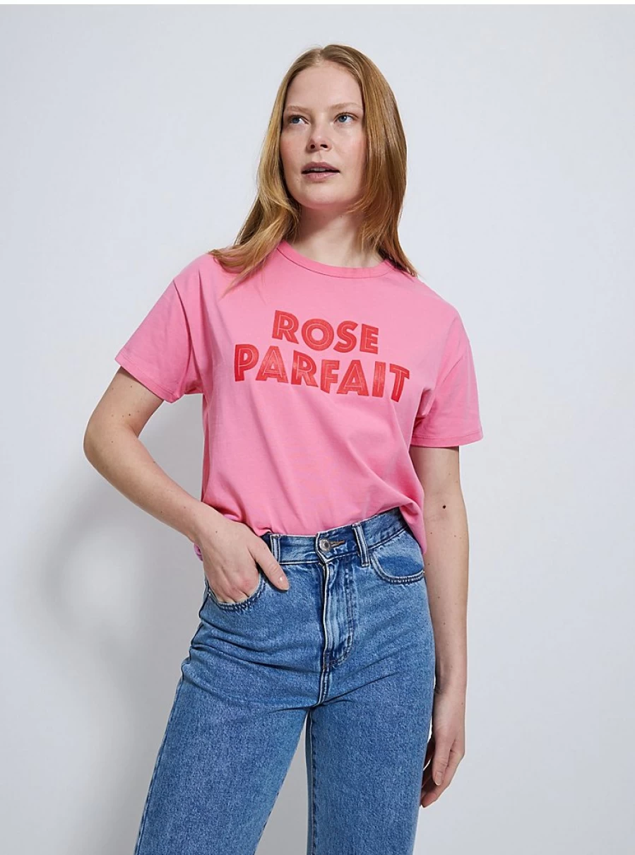 "George at Asda Women's Pink Rose Parfait T-Shirt | Soft Comfort Fit Casual Tee"