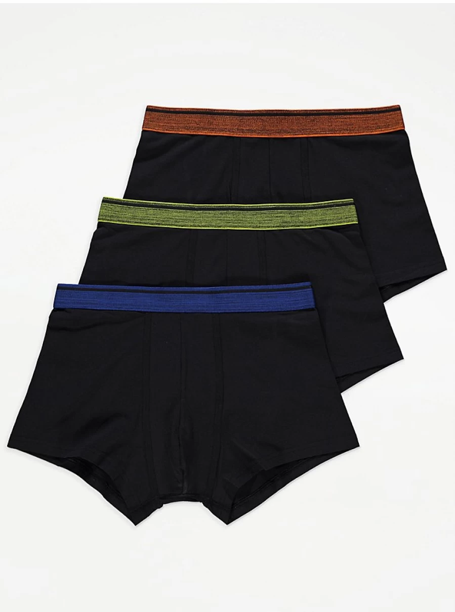 Men's Colour Waist Hipster Trunks 3 Pack | George at Asda | Comfortable & Stylish Underwear