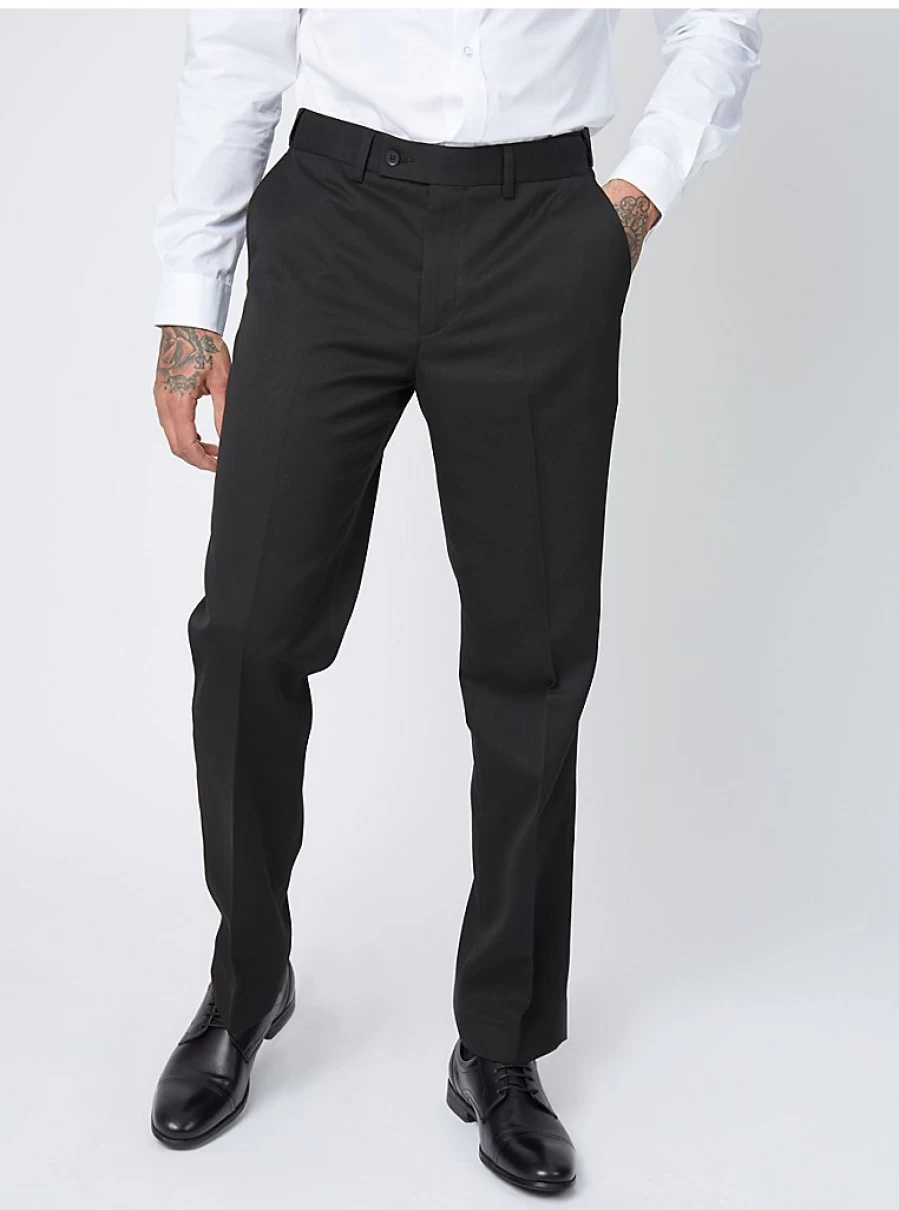 "George at Asda Boys' Black Regular Fit Active Waist Trousers – Comfort & Style"