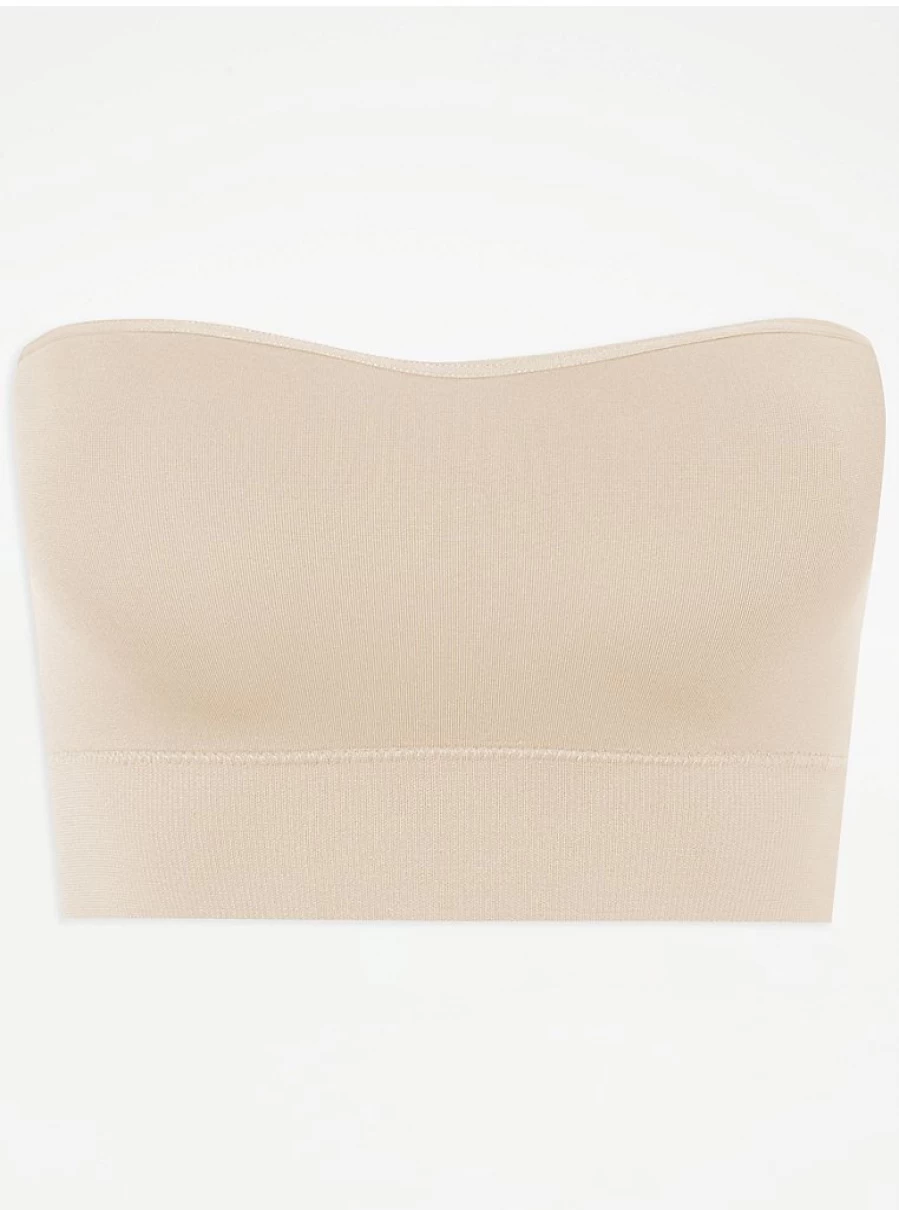 "George at Asda Women's Light Nude Bandeau Strapless Bra – Comfortable Lingerie Review"