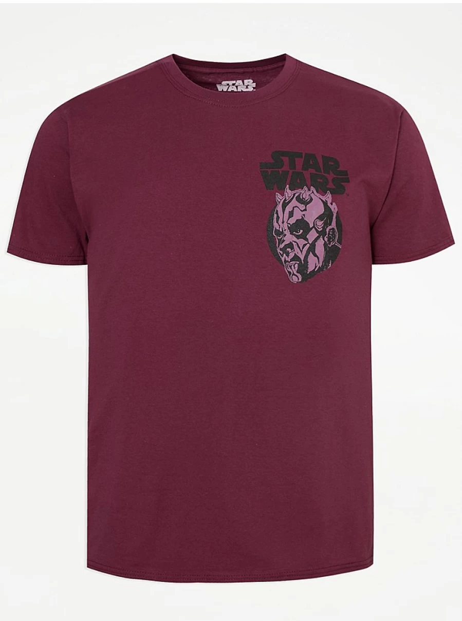 Men's Star Wars Darth Maul Burgundy Graphic T-Shirt by George at Asda