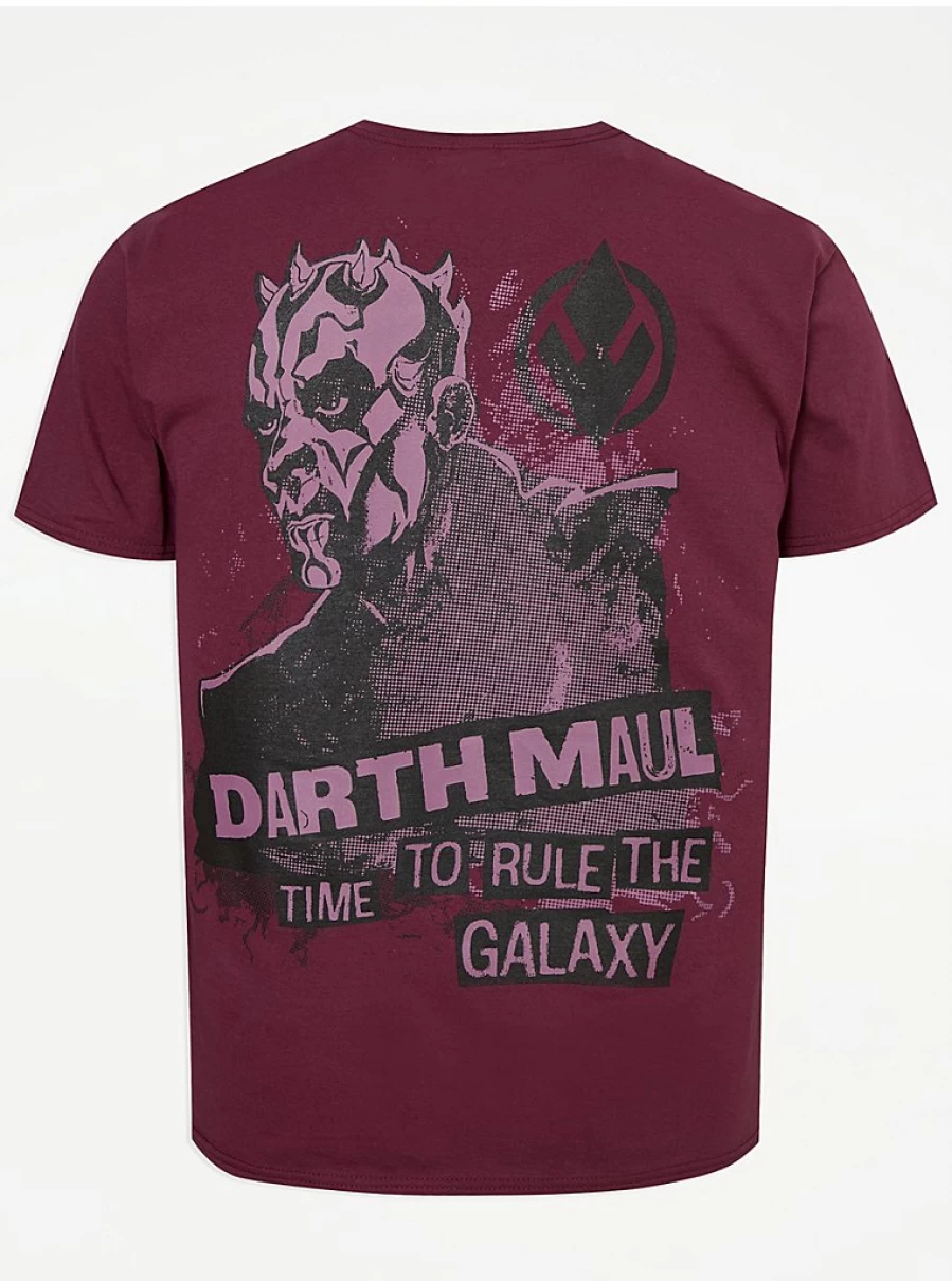 Men's Star Wars Darth Maul Burgundy Graphic T-Shirt by George at Asda