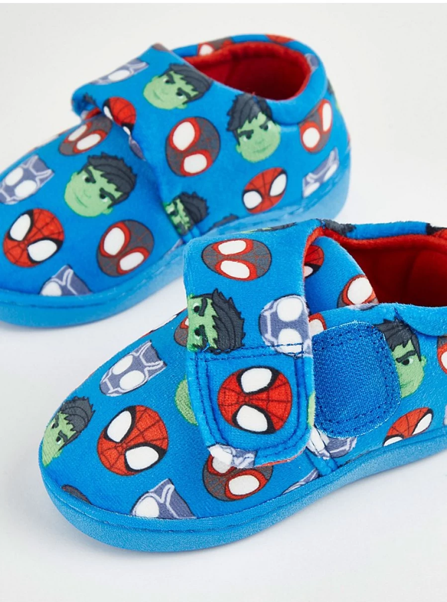 "Spider-Man Kids' Slippers - Blue Cupsole Design | Marvel Spidey & Friends | George at Asda Boys' Footwear"