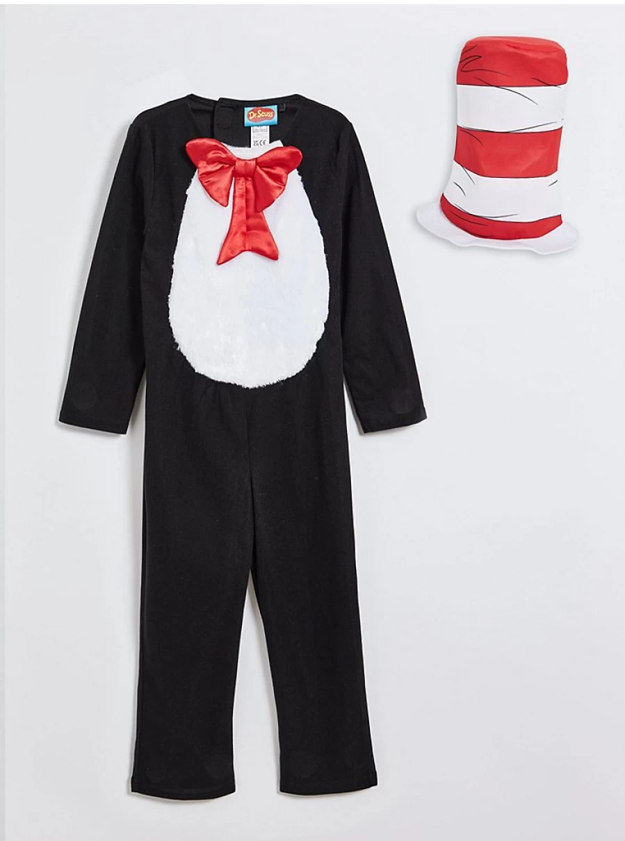 "The Cat in the Hat Kids Fancy Dress Costume | George at Asda | Black Costume Review"