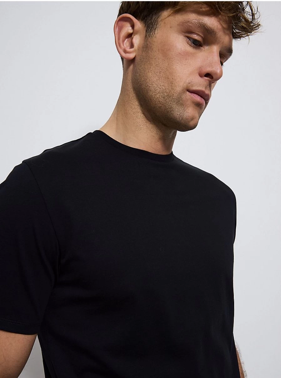 Men's Black Supima Cotton T-Shirt - Studio Edit Collection | George at Asda