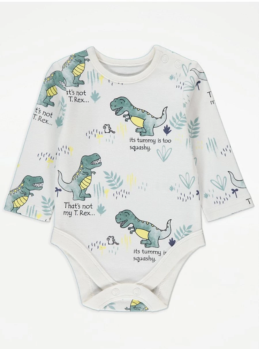 "George at Asda Boys' T-Rex Dungarees and Bodysuit Outfit – Cute Dinosaur Baby Clothes Review"