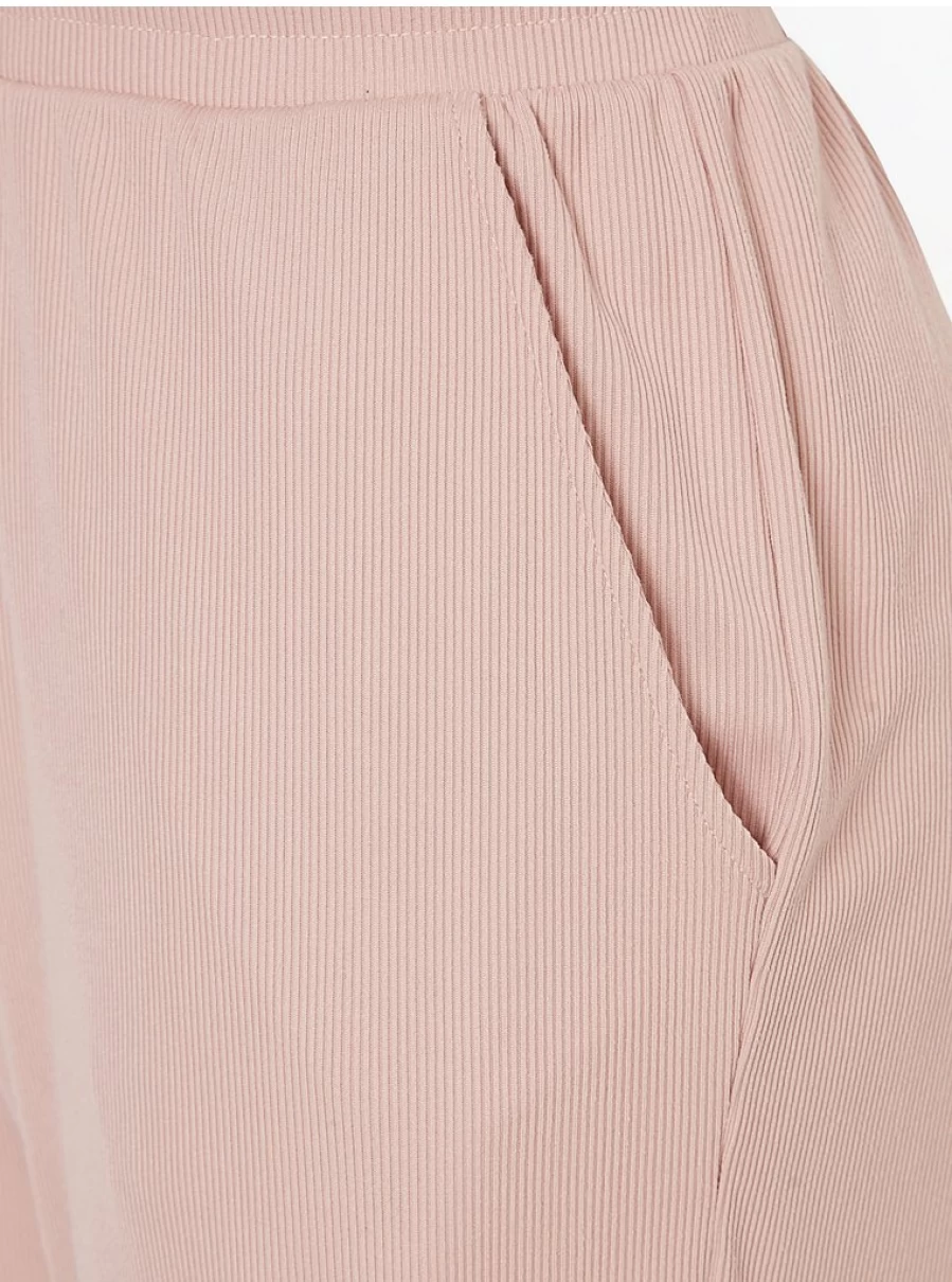 "George at Asda Mauve Ribbed Pyjama Pants for Women | Comfortable Sleepwear & Loungewear"