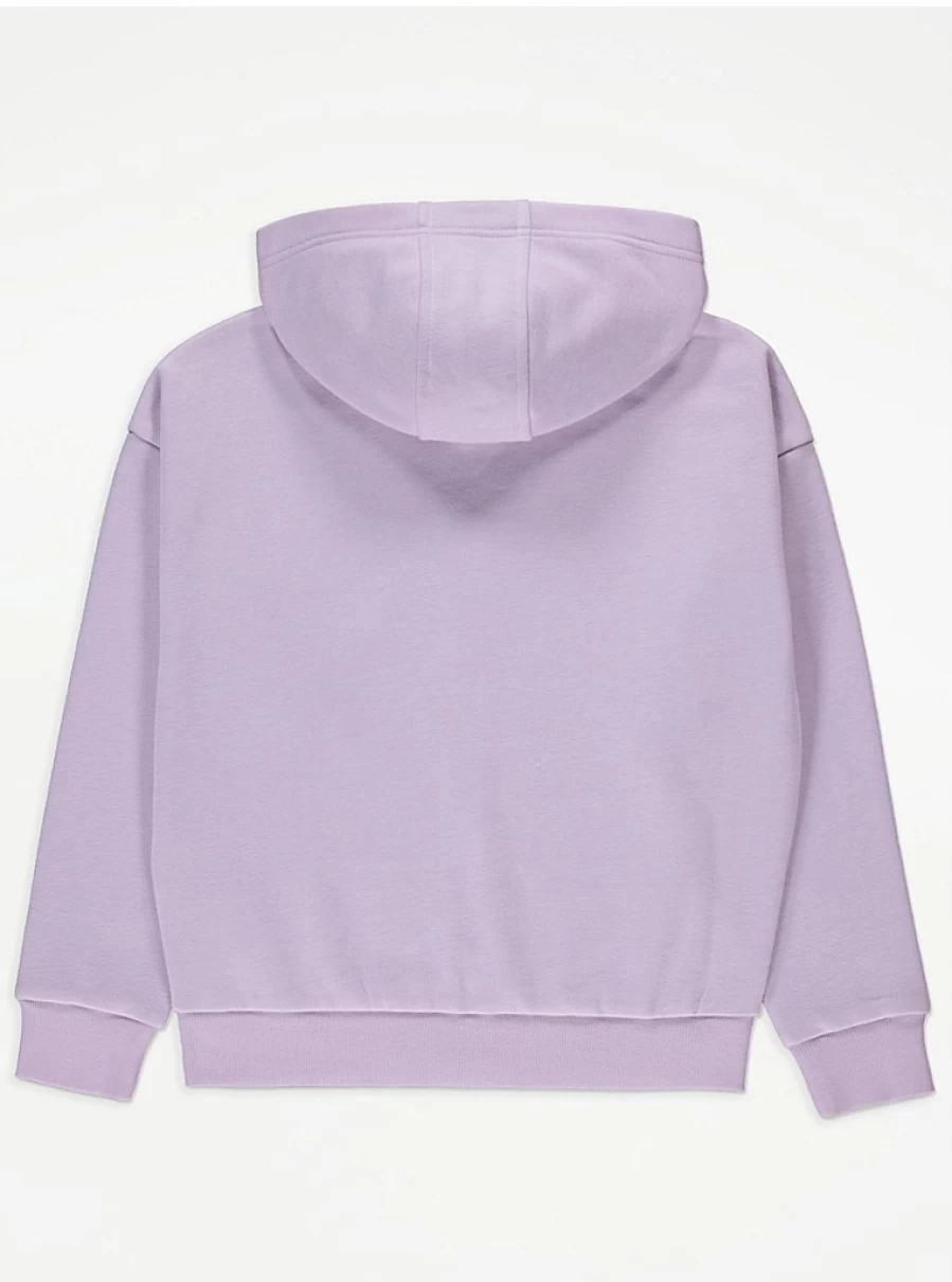 "George at Asda Kids Lilac Zip Up Hoodie | Soft & Stylish Pullover for Children"
