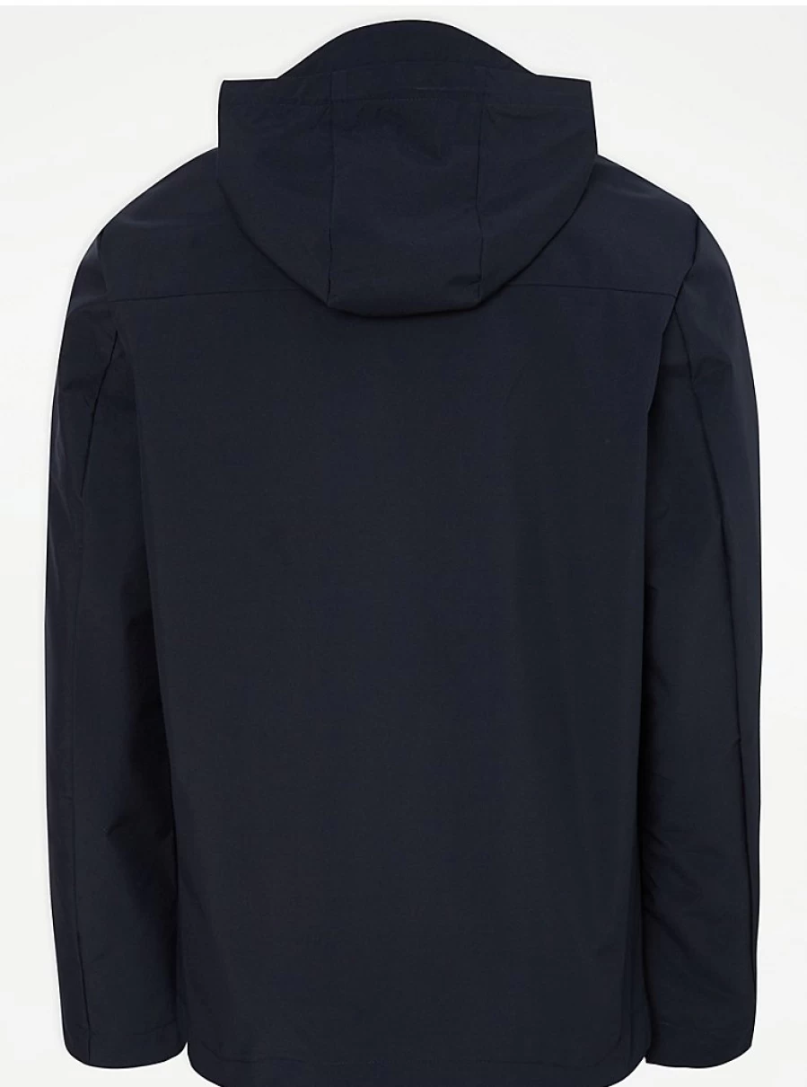 Men's Navy Lightweight Hooded Zip-Through Jacket | George at Asda