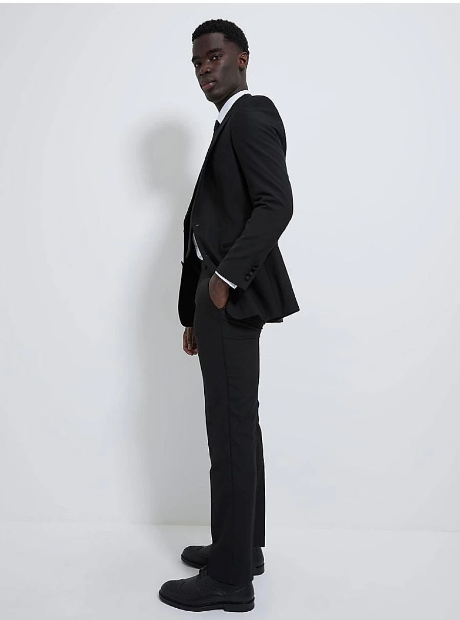 Men's Black Tuxedo Suit Trousers by George at Asda – Stylish Formal Wear for Weddings & Events